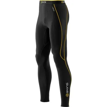 Kompresní prádlo SKINS A200 Mens Thermal Long Tights - Black (pánské zimní aktivní kompresní dlouhé kalhoty) XS