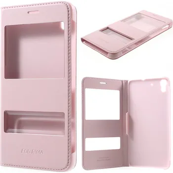 Pouzdro na mobilní telefon Koženkové pouzdro TVC s okénkem pro Huawei Honor 4A//Huawei Y6 Barva: Růžová (světlá)