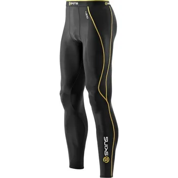 Pánské kalhoty SKINS A200 Mens Long Tights - Black (pánské aktivní kompresní dlouhé kalhoty) XXL