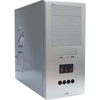 PC skříň AEROCOOL I-Curve+ SV, ATX bez zdroje, Stříbrná, USB2, Audio - ID013000