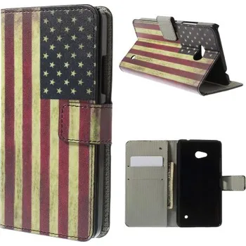 Pouzdro na mobilní telefon Koženkové pouzdro TVC USA pro Microsoft Lumia 640