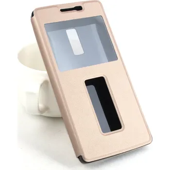 Pouzdro na mobilní telefon Koženkové pouzdro TVC WindowCase pro Oneplus Two/Oneplus 2 Barva: Champagne