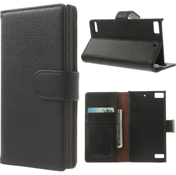 Pouzdro na mobilní telefon Koženkové pouzdro TVC WalletCase pro Blackberry Z3 Barva: Černá