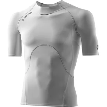 Pánská móda SKINS A400 Mens Short Sleeve Top - White S