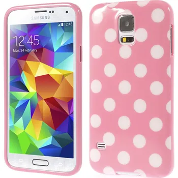 Pouzdro na mobilní telefon Puntíkované pouzdro pro Samsung Galaxy S5 Barva: Růžová (světlá)
