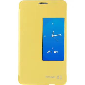 Pouzdro na mobilní telefon Pouzdro s okénkem pro Huawei Mediapad X1 Barva: Žlutá