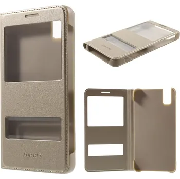 Pouzdro na mobilní telefon Pouzdro s okénkem pro Huawei Honor 7i Barva: Champagne