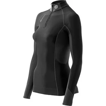 Dámské termoprádlo SKINS S400 Womens Thermal Long Sleeve Top w Neck and Zip (dámský zimní kompresní rolák s dlouhým rukávem a zipem u krku) L