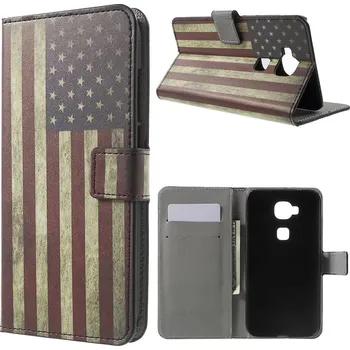 Pouzdro na mobilní telefon Koženkové pouzdro TVC USA pro Huawei G8