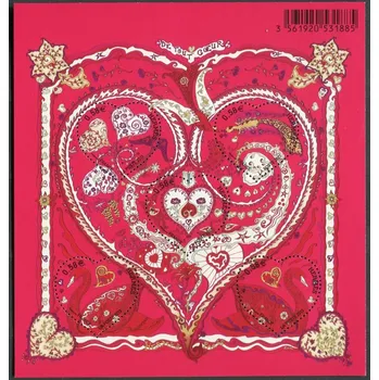 Poštovní známka Post France (2013) MiNr. 5498 - 5501 ** - Francie - BLOCK 217 - srdce