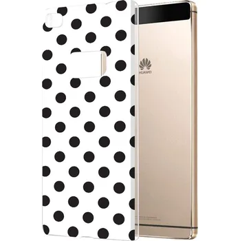 Pouzdro na mobilní telefon Plastové pouzdro TVC s puntíky pro Huawei P8 (Huawei Ascend P8) Barva: Bílá