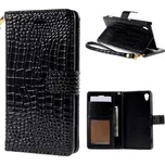 TVC Pouzdro se vzorem krokodýlí kůže pro Sony Xperia M4 Aqua Barva: Černá