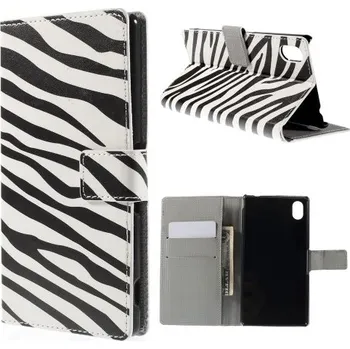Pouzdro na mobilní telefon Koženkové pouzdro TVC Zebra pro Sony Xperia M4 Aqua