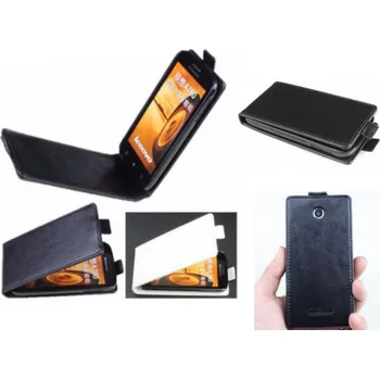 Pouzdro na mobilní telefon Koženkové pouzdro pro Lenovo A760 Barva: Černá