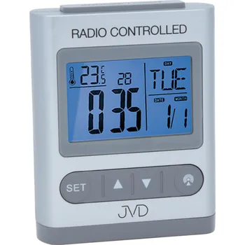 Budík JVD RB31.1 stříbrný