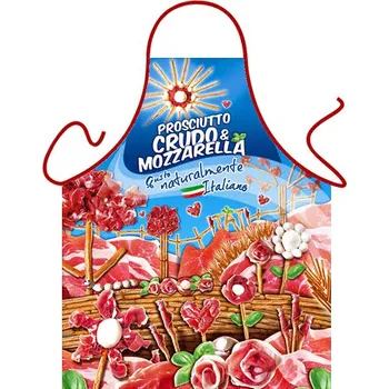 Kuchyňská zástěra Zástěra pro milovníky prosciutta a mozzarelly