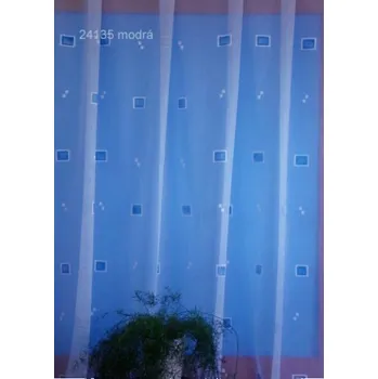 Záclona dovoz Turecko ZÁCLONA KOSTIČKY MODRÉ 180 cm