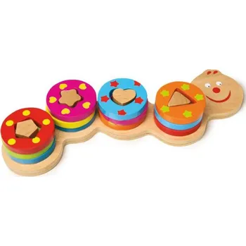 Dřevěná hračka Legler Třídící Housenka