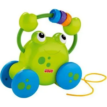 Fisher Price Tahací žabka na kolečkách