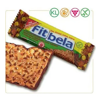 Fitbela müsli lněná polomáčená polevou 35g