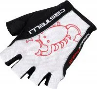 Cyklistické rukavice Castelli Rosso Corsa Classic Glove White/Black L