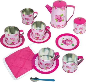 Dětská kuchyňka Bino Dětský čajový set růžový