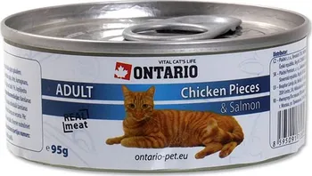 Krmivo pro kočku Ontario Chicken Pieces/Salmon 95 g