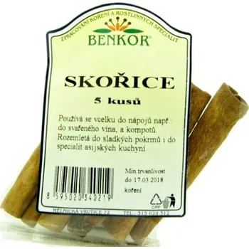 Koření Benkor Skořice celá 5 ks