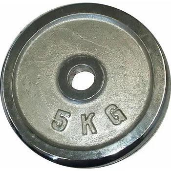 Fitness Chromový kotouč (závaží) na činky 5kg - 30mm