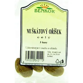 Koření Benkor Muškátový ořech celý 3 ks
