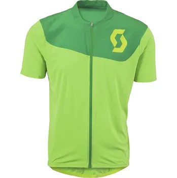 cyklistický dres Scott AMT B s/sl Green/Lime Green 233779