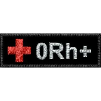 Nášivka Pelisport Krevní skupina 0Rh+ 6 x 2 cm
