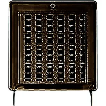 Větrací mřížka Mřížka 150 x 150 mm U žaluzie hnědá (Mřížka větrací odvětrávací průduch krytka)