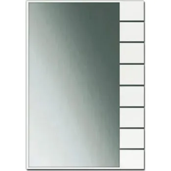 Zrcadlo Zrcadlo koupelnové 40 x 60 cm cube na zavěšení (Zrcadlo do koupelny, nástěnné, zrcadlo na stěnu, kosmetické)