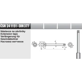 Závitořezný nástroj Nástavec závitníků 6,3 mm M11 (999 063)