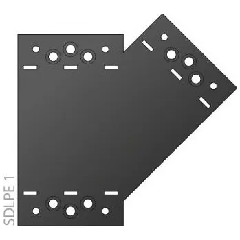 Tesařské kování Spojka 155 x 176 x 85 mm SDLPF 1 (spojka ozdobná, trámový konektor, rohovník)
