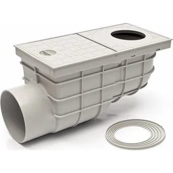 kanalizační vpusť Kanalizační vpusť boční D110-standard šedá (Vpusť podlahová kanalizační klapka)