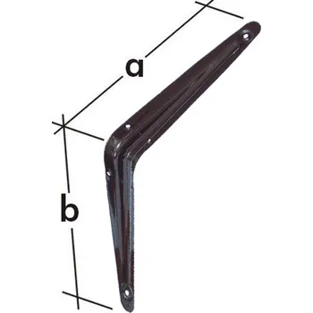 Držák na polici Konzola stavební hnědá 300 x 350 mm (Konzole policová pro regály skříň zeď)
