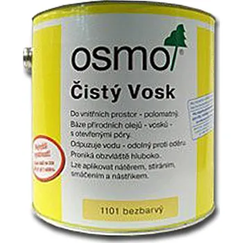 impregnace na dřevo OSMO 1101 čistý vosk - na exotické dřeviny 2,5 L (Voskový nátěr na podlahy, nábytek)