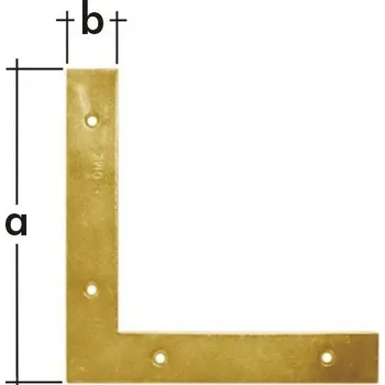 Tesařské kování Rohovník zlatý zinek 250 x 250 (rohovník , spojovací)