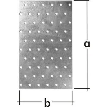 Spojovací materiál motoru PP6 - destička perforovaná 160x60x2,0 mm (Deska zinkovaná plechová)