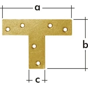 Tesařské kování Spojka typu T 70 x 50 x 16 mm KT1 (Spojka tesařská trámová T)