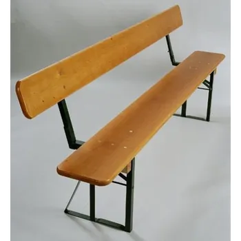 Zahradní lavice Pivní lavice smrk s opěrkou š.27x220cm