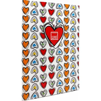 Sešit MAKENOTES Sešit A4 COLORFUL HEARTS