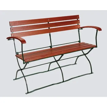 Zahradní lavice Zahradní lavička Berta jasan 120cm s područkami ((4 sedáky - latě))