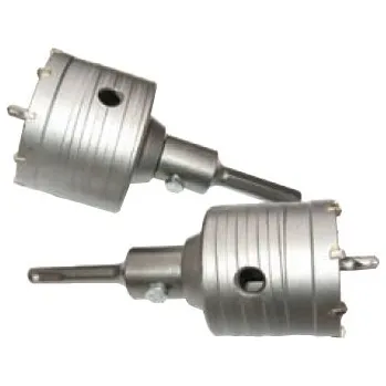 Vrták Korunky vykružovací 65 mm, 80 mm, SDS Plus a 6 hranné uchycení, sada 6 dílů, Triumf (Triumf - profi)