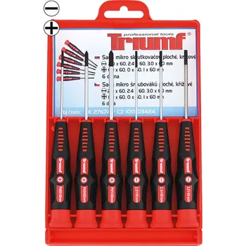 Šroubovák Šroubováky mikro - sada 6 dílů, plochý, křížový, Triumf (Triumf - profi)