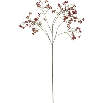 umělá květina Lene Bjerre zelená větvička s červenými bobulemi 63 cm