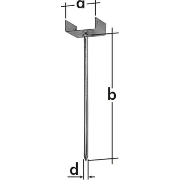 Tesařské kování PD 310/40 T podpěrka střešních latí 40x55x310x1,5 mm (držák T)