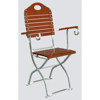 Zahradní křeslo Karla jasan, skládací, rovný sedák